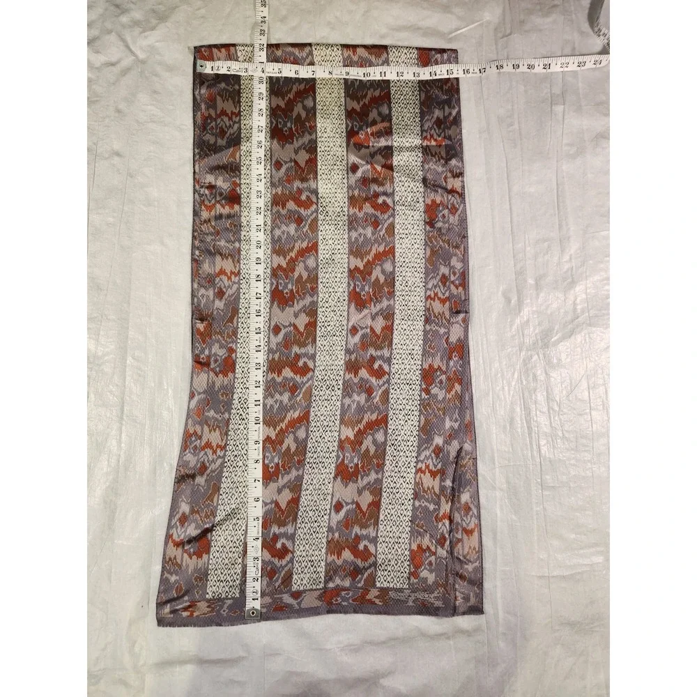 Vintage Oscar by Oscar de la Renta Silk Scarf 66x15 Oblong Beautiful Modern